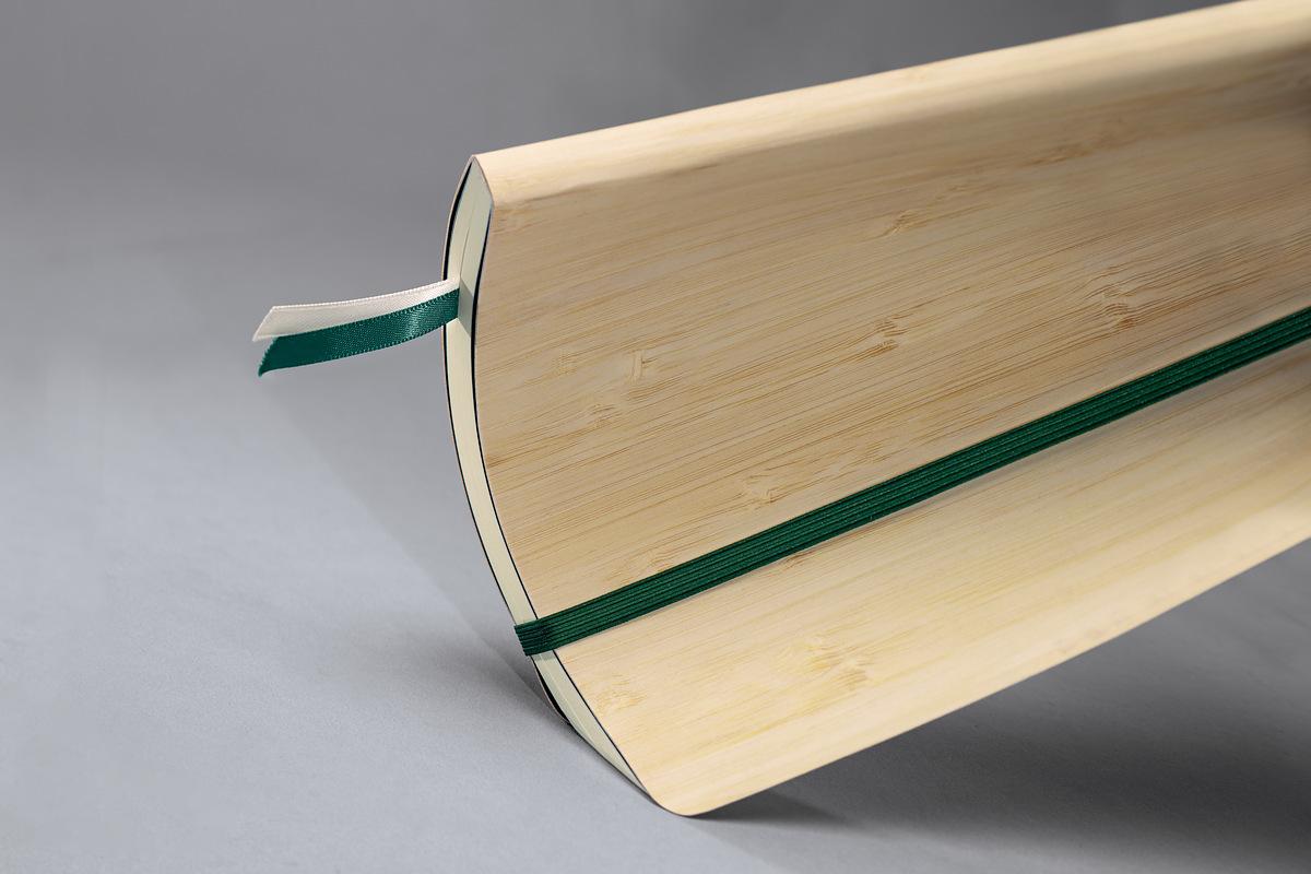 book with bamboo cover, flexible