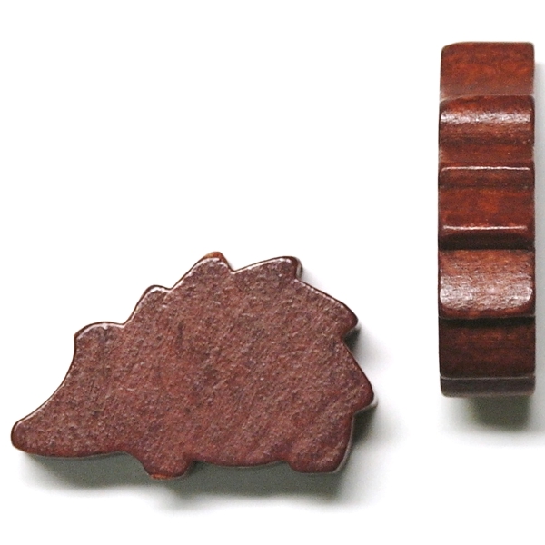 houten figuur egel bruin - ca. 30x18x8 mm