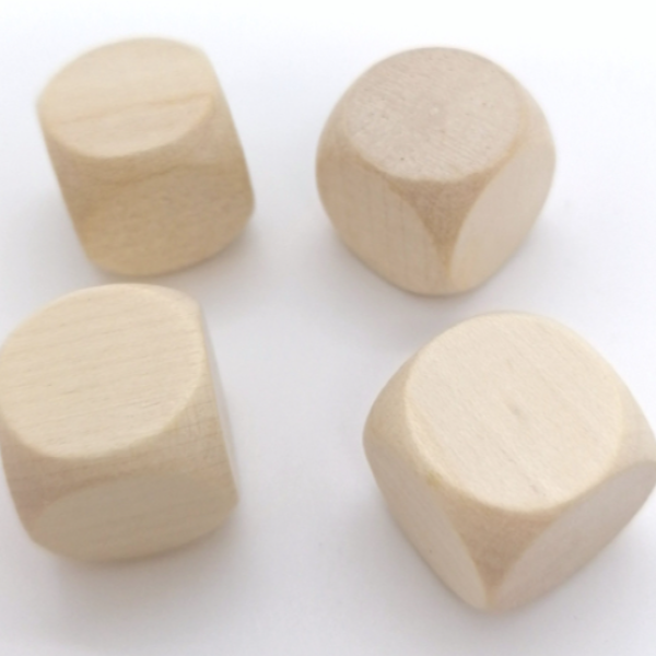 wooden dice blank - 16 mm