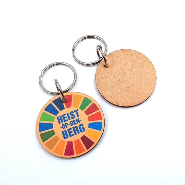 Key ring, recycled wood fiber - full color