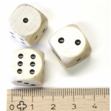 wooden dice - 16 mm