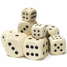 wooden dice - 25 mm