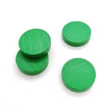 wooden disc ca. 15 mm ø 4 mm - green