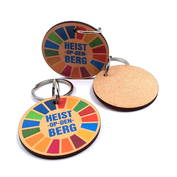 Key ring, recycled wood fiber - full color