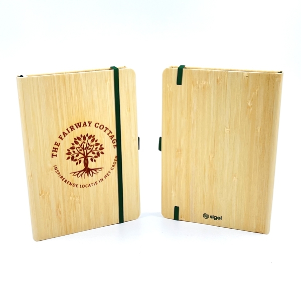 book with bamboo cover, flexible, dotted