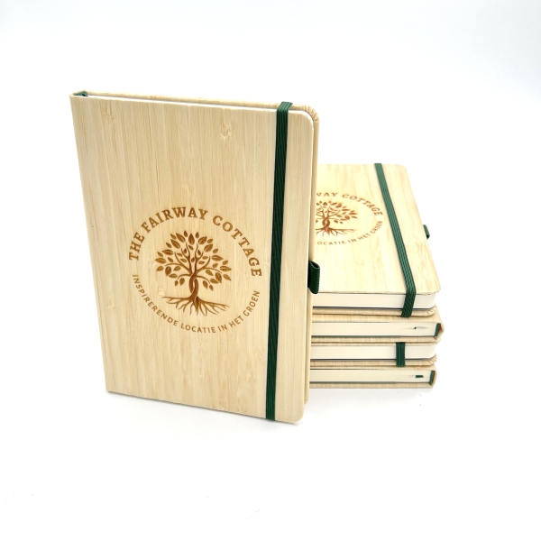 book with bamboo cover, flexible, dotted